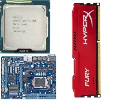 Płyta głównaGigabyte+Procesor Intel i5 3470+RAM8GB