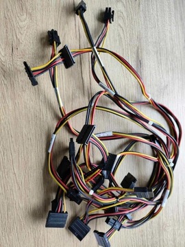 KABEL ZASILANIA 2x SATA 4 PIN 8 sztuk