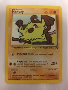 Pokemon Karta TCG Mankey 61/82 Team Rocket