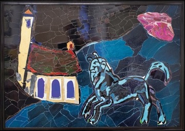 RYSZARD GRZYB 'Centaur i Domek’ 2008, szkło 