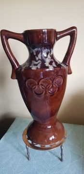 Ceramiczny wazon trofeum sportowe PRL
