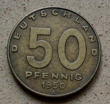 50 pfennig 1950 Fabryka 