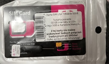 Karta SIM T-Mobile USA hotspot 50GB