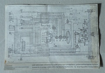 FIAT 126 P - SCHEMAT INSTALACJI ELEKTRYCZNEJ