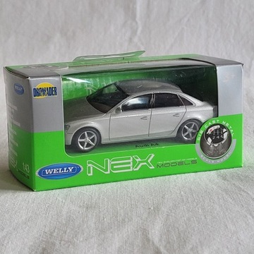 Welly NEX AUDI A4 B8 srebrny model 1:43 