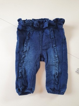Spodnie miękki Jeans z falbanką Name It roz. 56