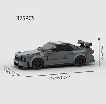 Klocki wzór LEGO NIssan R34 Autko Samochód Prezent