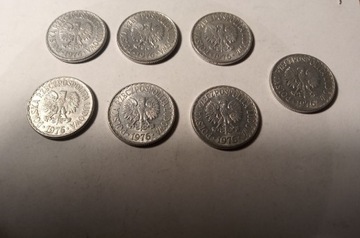 1 zł złoty 1976 r. zestaw 7 szt. Ładne stany.