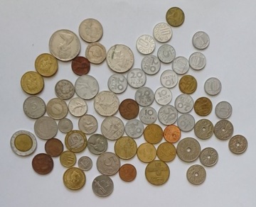 zestaw przeróżnych monet