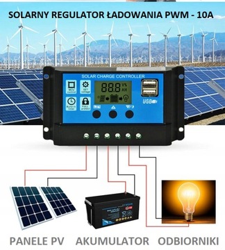 REGULATOR ŁADOWANIA KONTROLER SOLARNY PV 12/24V