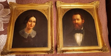 Dwa biedermajerowskie portrety małżeństwa, 1853