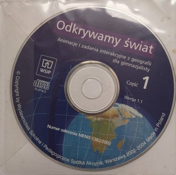 Odkrywamy świat 1 CD płyta WSiP