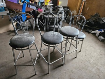 krzesła barowe metalowe wysokie 