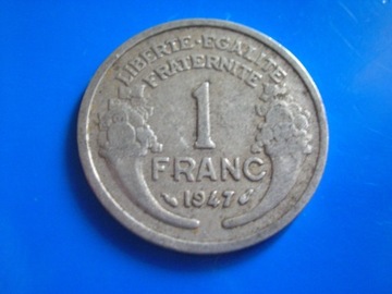 Francja 1 franc frank 1947