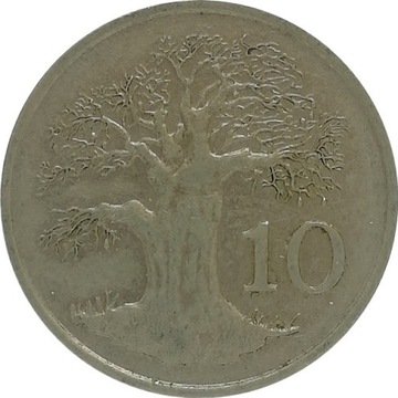 Zimbabwe 10 cents 1987, KM#3