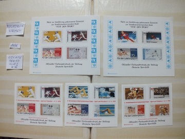 5szt. znaczki blok NOWODRUK 1978r. Niemcy RFN czyste ** klej BRD