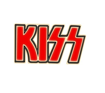 pin button kolorowa przypinka metalowa Kiss