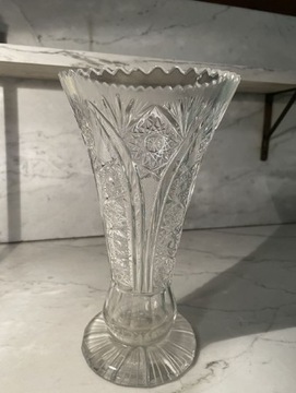Duży wazon kryształowy. PRL. Antyk