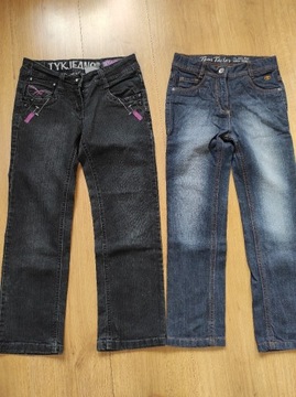 Spodnie jeansowe mix dziewczynka 128 cm