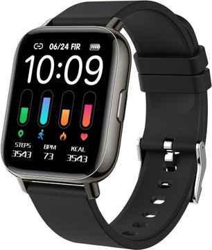 Smartwatch NERUNSA P66D czarny wodoodporny IP68