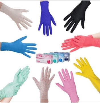 Rękawiczki nitrylowe 100szt niebieskie roz M
