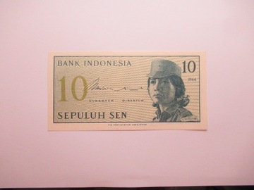 BANKNOT 10 SEN 1964,INDONEZJA