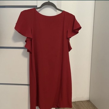 Czerwona sukienka zara basic xs