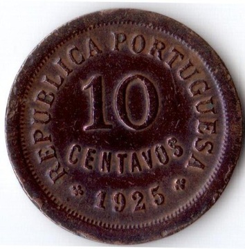 PORTUGALIA  10 centavos 1925 KM# 573
