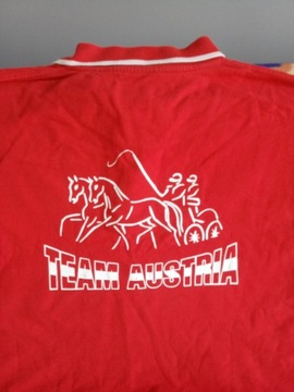 Koszulka trenera-Team Austria,XL- polo,czerwona