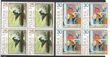 3089-3096 Kwiaty w malarstwie polskim (czwórki)