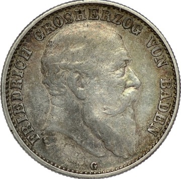 Starta Moneta,2 Marki ,Karlsruhe - 1905r,