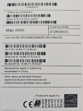 Apple Mac mini M1 / 16GB / 256GB SSD + Satechi Aluminum Hub Mac Mini