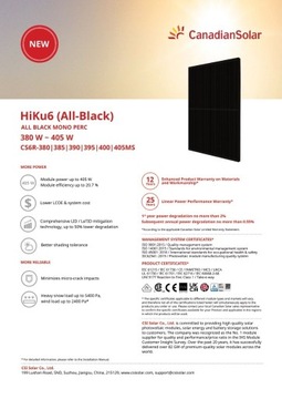 Moduł PV Canadian Solar HiKu6 395Wp FullBlack 