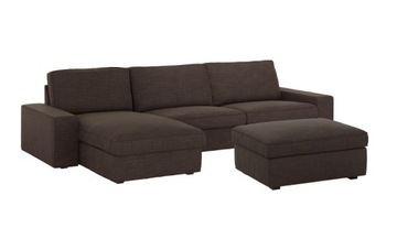 KIVIK - Sofa 4-osobowa z szezlongiem + podnóżek