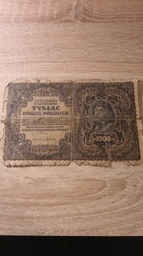 Banknot Tysiąc Marek Polskich Polska 1919 rok
