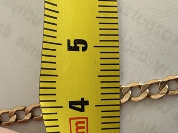 Złoty Łańcuszek Krzyżyk Różowe złoto 6g 585 52cm