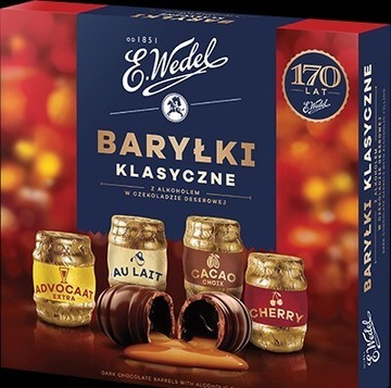 Baryłki z alkoholem w czekoladzie E. Wedel 200 g