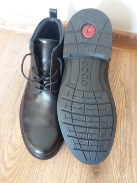 Czarne buty męskie ciepłe trzewiki ECCO rozmiar 42