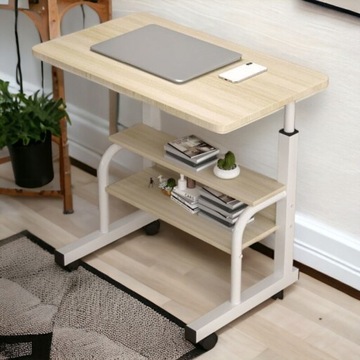 Wielofunkcyjne biurko, stolik pod laptop z półką  