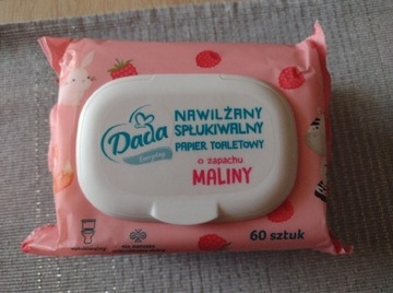 Dada papier nawilżany toaletowy malinowy 60 szt