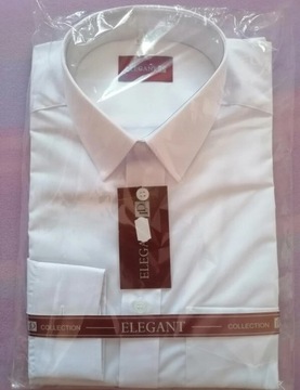 Elegancka koszula męska biała rozmiar S NOWY!!!  ELEGANT ID