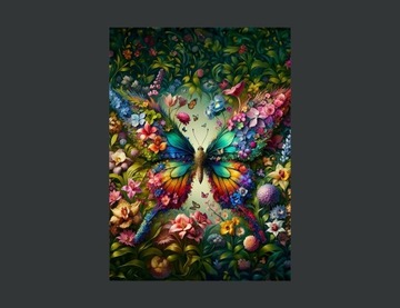 Plakat kolorowy motyl 2 - 50x70cm