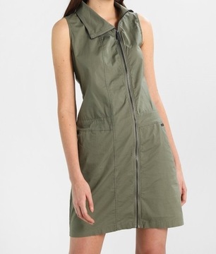 Sukienka suknia letnia Bench 36 S khaki bawełna co