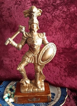 Figurka cynowa żołnierz rzymski vintage cyna