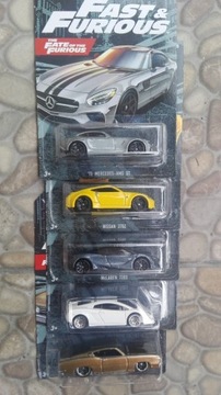 HOT WHEELS Fast & Furious komplet 5szt