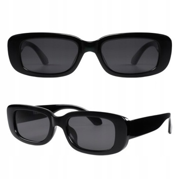 Okulary przeciwsłoneczne czarne black damskie męskie unisex modne
