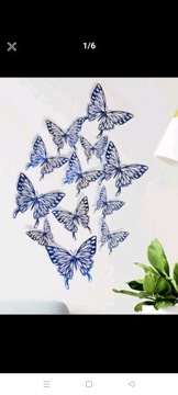 Motyle akrylowe niebieskie 