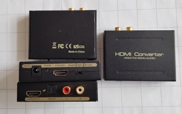 Konwerter HDMI do HDMI + audio/ekstraktor dźwięku