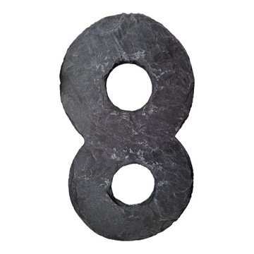 Numer Cyfra 8 z łupka naturalnego