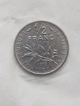 223 Francja 1/2 franka, 1970